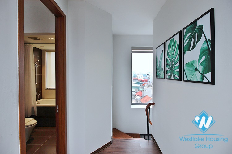 A well-decorated duplex 2 bedrooms apartment for rent in Au Co st, Tay Ho